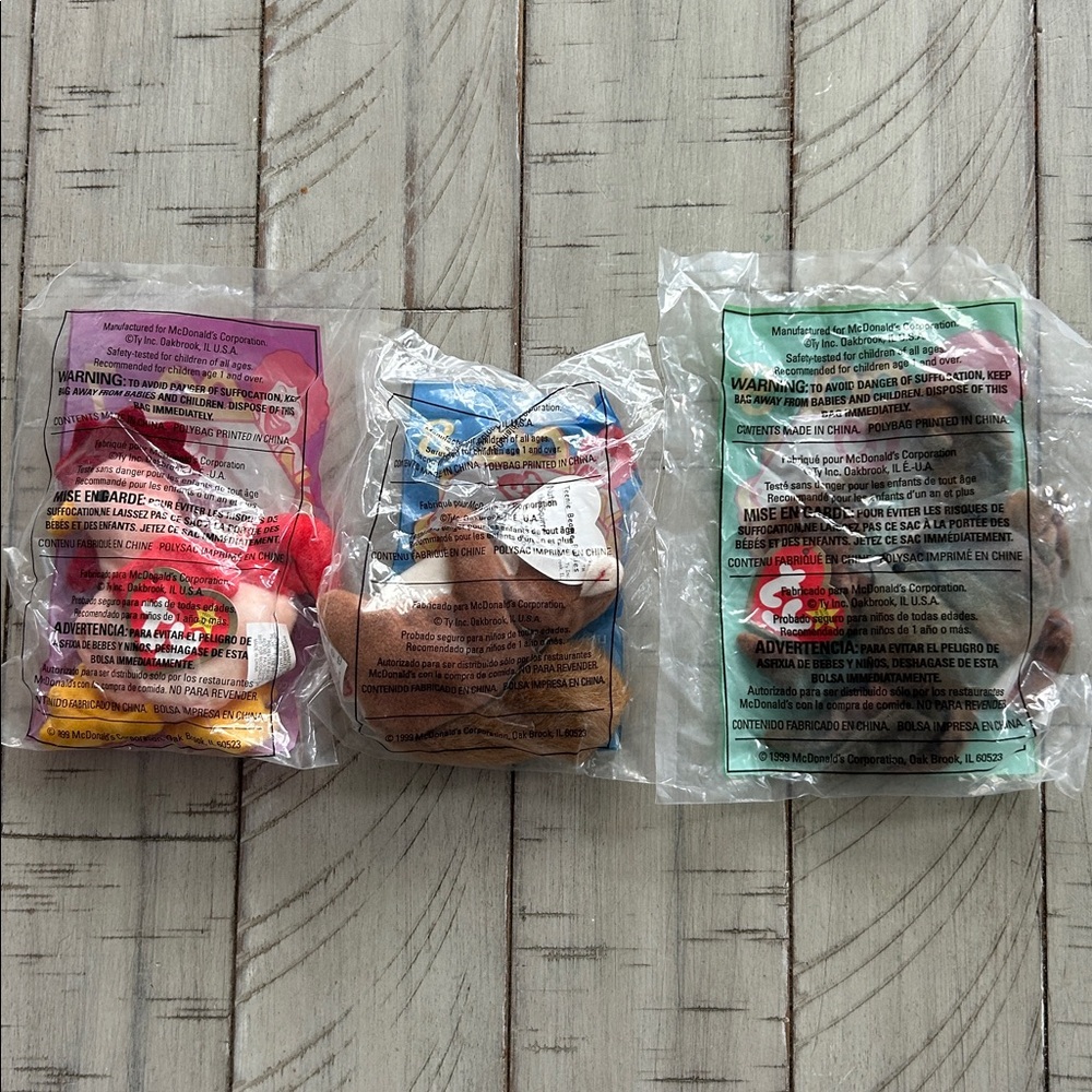 VTG McDonald's Ty Beanie Babies 1999 Set of 12 New in Package, Complete Set - Picture 4 of 5